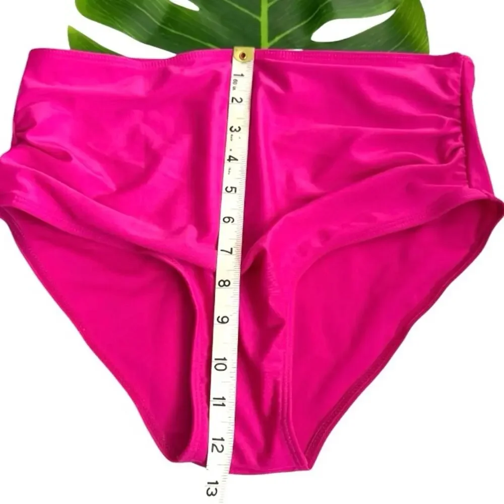 Magenta Bikini Vibrant 2 Pc High Cut Bikini Size Medium